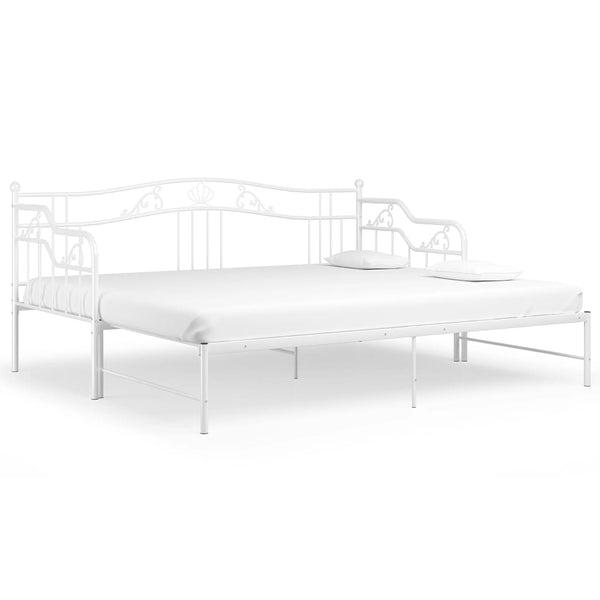 Weißes Schlafsofabettgestell Sinina 90x200cm (Metall)
