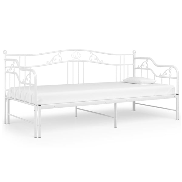 Weißes Schlafsofabettgestell Sinina 90x200cm (Metall)