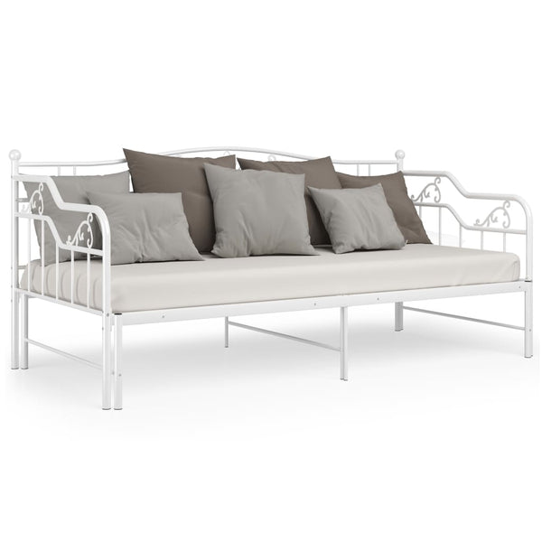 Weißes Schlafsofabettgestell Sinina 90x200cm (Metall)