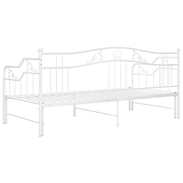 Weißes Schlafsofabettgestell Sinina 90x200cm (Metall)