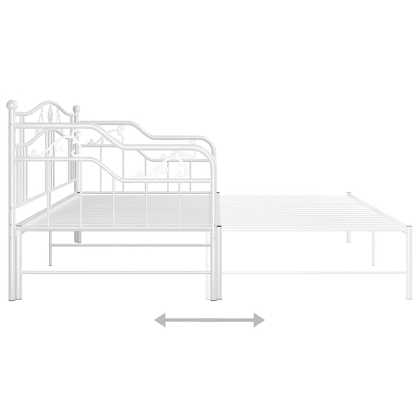 Weißes Schlafsofabettgestell Sinina 90x200cm (Metall)