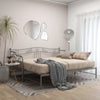 Graues Schlafsofa mit Rahmen Sinina 90x200cm (Metall)