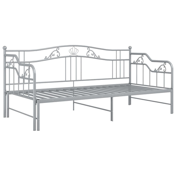 Graues Schlafsofa mit Rahmen Sinina 90x200cm (Metall)