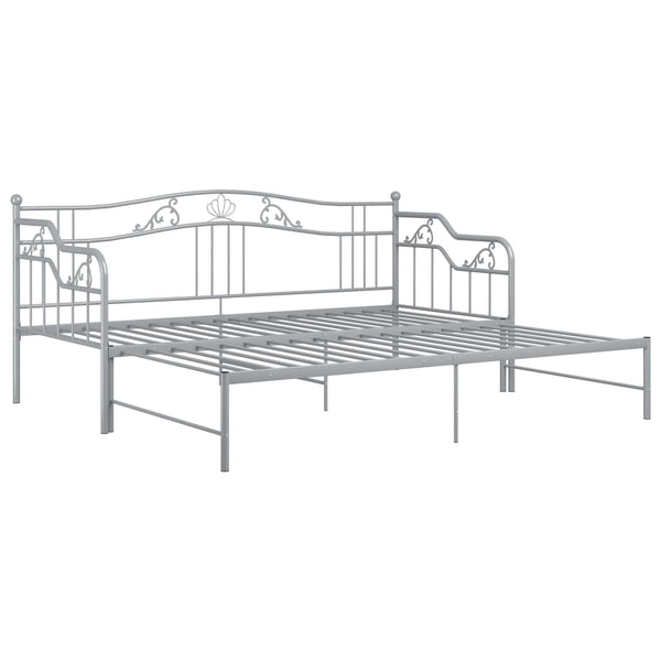 Graues Schlafsofa mit Rahmen Sinina 90x200cm (Metall)