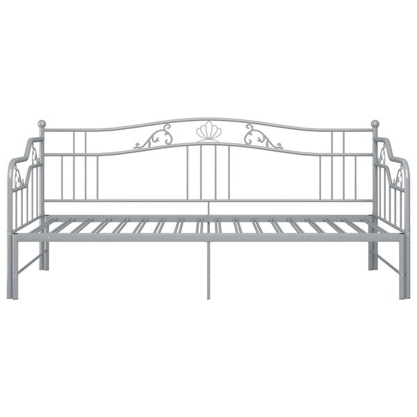 Graues Schlafsofa mit Rahmen Sinina 90x200cm (Metall)