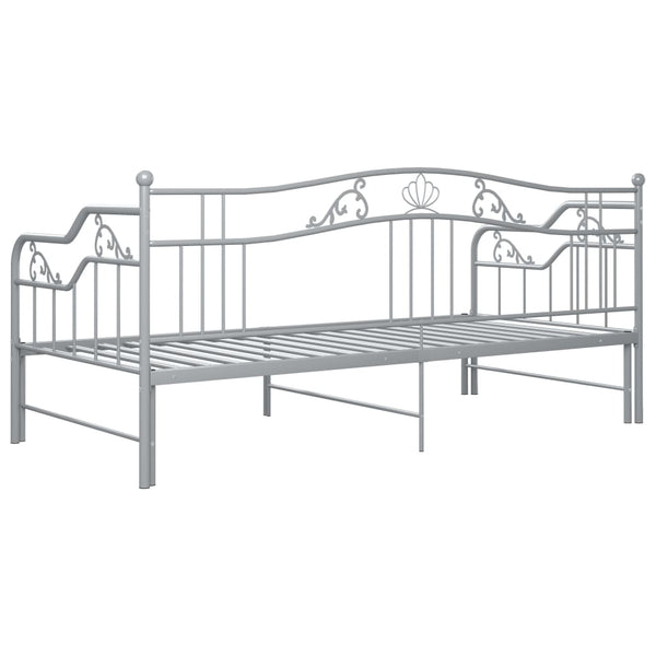 Graues Schlafsofa mit Rahmen Sinina 90x200cm (Metall)