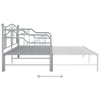 Graues Schlafsofa mit Rahmen Sinina 90x200cm (Metall)