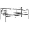 Schwarzer Schlafsofa-Rahmen Soimana 90x200cm (Metall)