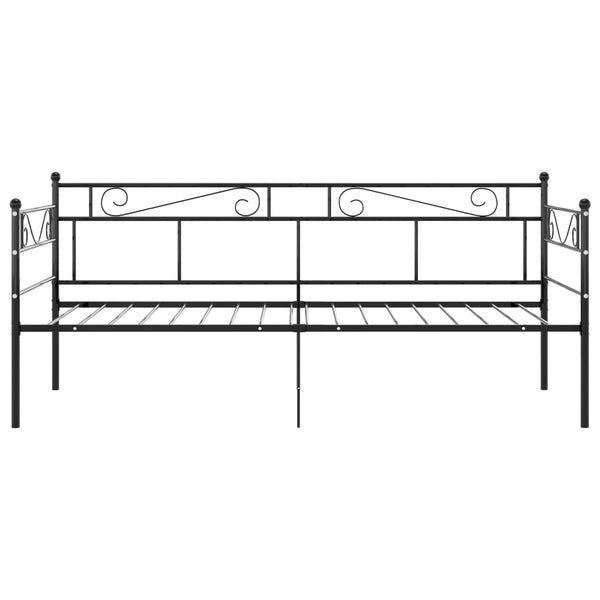 Schwarzer Schlafsofa-Rahmen Soimana 90x200cm (Metall)
