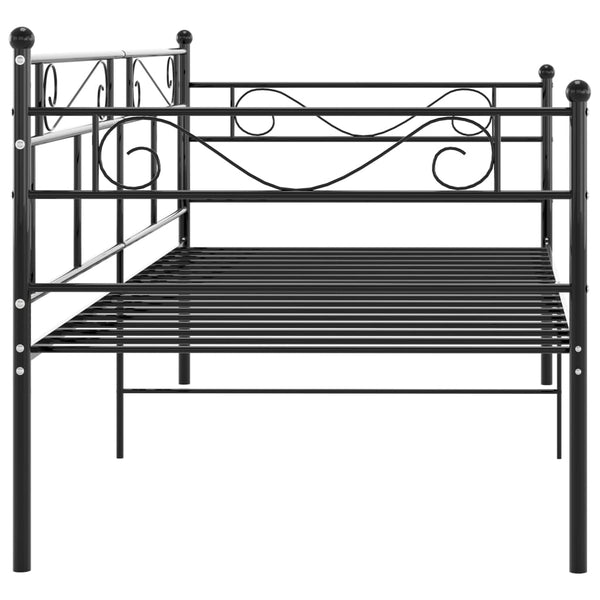 Schwarzer Schlafsofa-Rahmen Soimana 90x200cm (Metall)