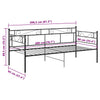 Schwarzer Schlafsofa-Rahmen Soimana 90x200cm (Metall)