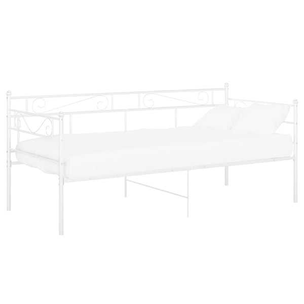 Weißes Schlafsofa-Gestell Soimana 90x200cm (Metall)