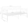 Weißes Schlafsofa-Gestell Lenica 90x200cm (Metall)