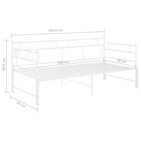 Weißes Schlafsofa-Gestell Lenica 90x200cm (Metall)
