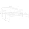 Weißes Schlafsofa-Gestell Lenica 90x200cm (Metall)