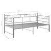 Schlafsofa-Gestell Lenica 90x200cm, grau (Metall)