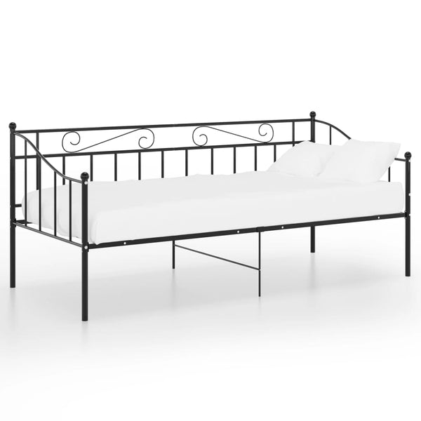 Schwarzes Schlafsofa-Gestell Triada 90x200cm (Metall)