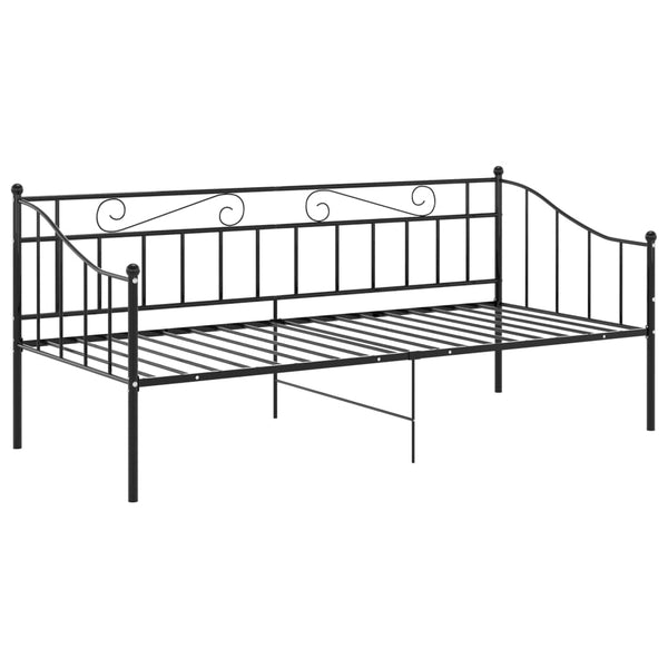 Schwarzes Schlafsofa-Gestell Triada 90x200cm (Metall)