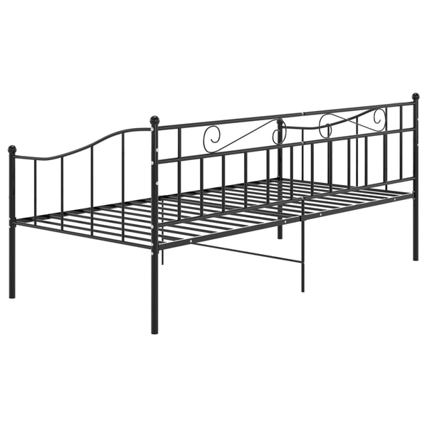 Schwarzes Schlafsofa-Gestell Triada 90x200cm (Metall)