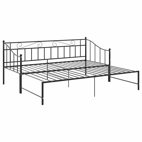 Schwarzes Schlafsofa-Gestell Harden 90x200cm (Metall)