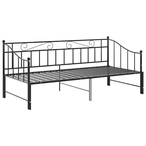 Schwarzes Schlafsofa-Gestell Harden 90x200cm (Metall)