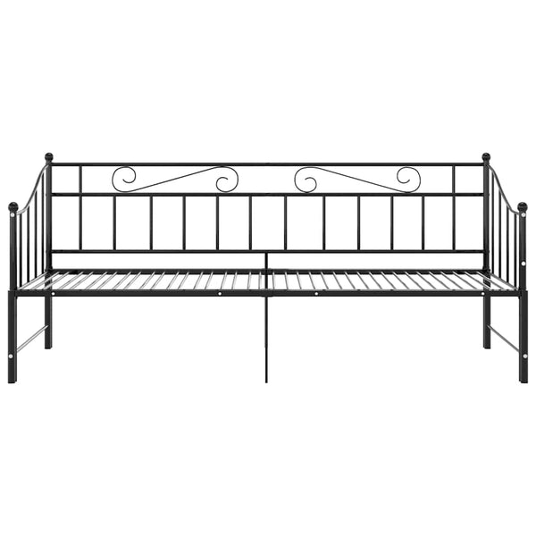 Schwarzes Schlafsofa-Gestell Harden 90x200cm (Metall)