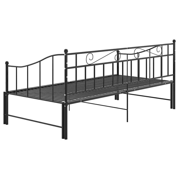 Schwarzes Schlafsofa-Gestell Harden 90x200cm (Metall)