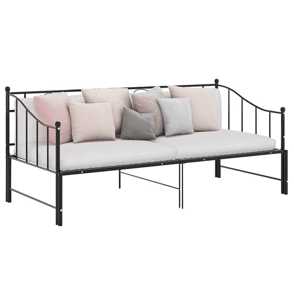Schwarzes Schlafsofa-Gestell Harden 90x200cm (Metall)
