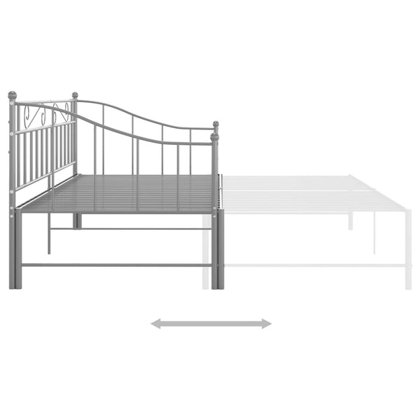 Grauer Schlafsofa-Rahmen Harden 90x200cm (Metall)