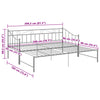 Grauer Schlafsofa-Rahmen Harden 90x200cm (Metall)