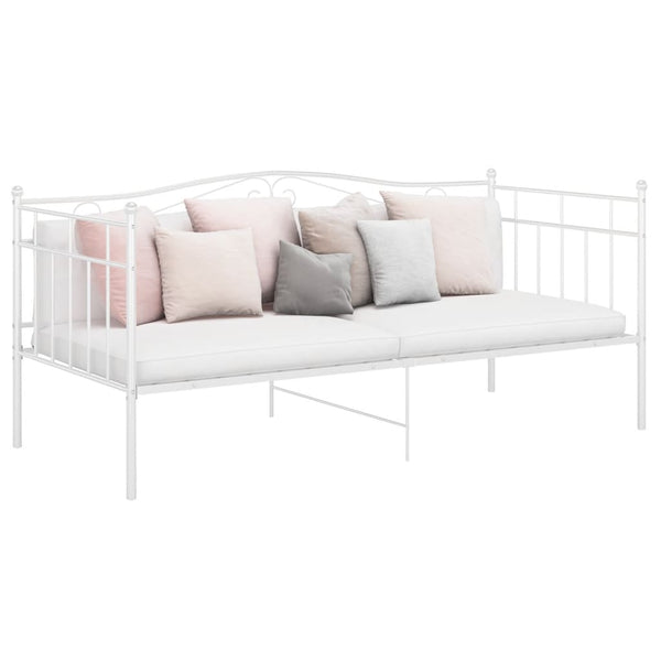 Weißes Schlafsofa-Gestell Tavinel 90x200cm (Metall)