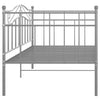 Graues Schlafsofa-Gestell Tavinel 90x200cm (Metall)