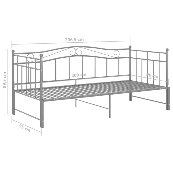 Schlafcouchgestell Star 90x200cm (Metall) grau