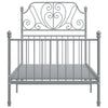 Graues Bettgestell Cuciurean 90x200cm (Metall)