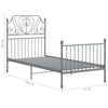 Graues Bettgestell Cuciurean 90x200cm (Metall)