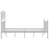 Valkoinen sängynrunko Melpomena 120x200cm (metalli)