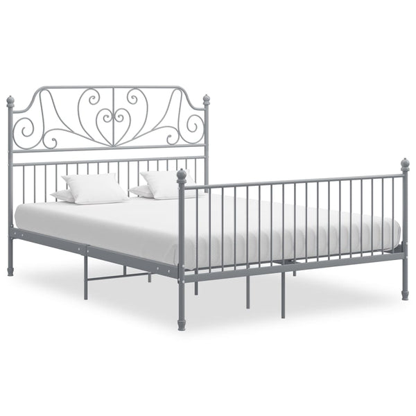 Bettgestell Melpomena grau 140x200cm (Metall)