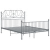 Bettgestell Melpomena grau 140x200cm (Metall)