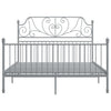 Bettgestell Melpomena grau 140x200cm (Metall)