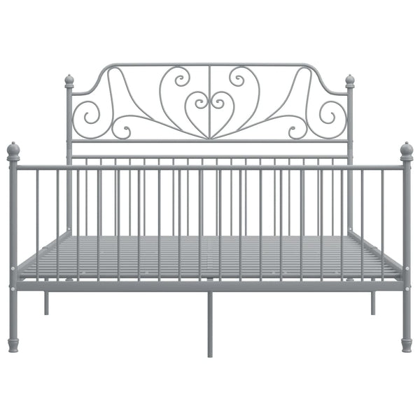 Bettgestell Melpomena grau 140x200cm (Metall)