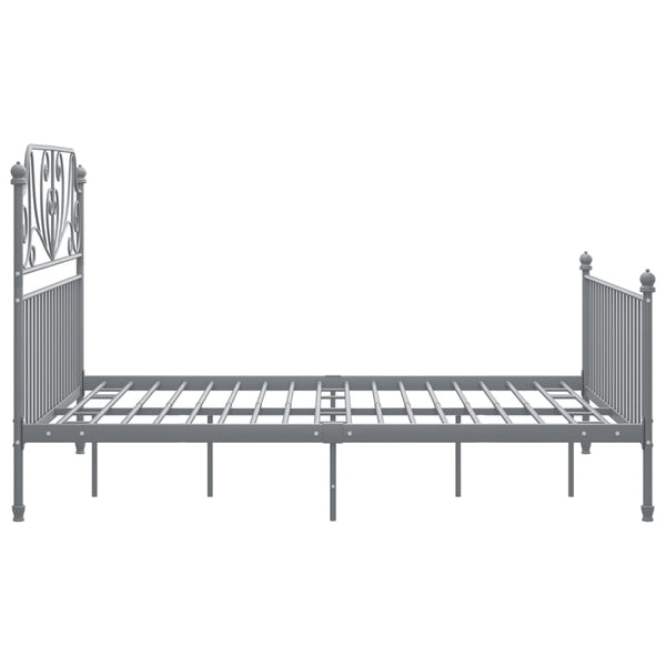 Bettgestell Melpomena grau 140x200cm (Metall)