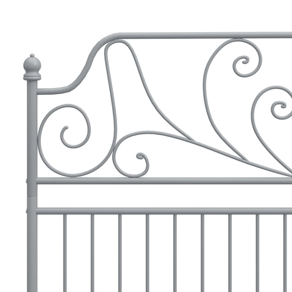 Bettgestell Melpomena grau 140x200cm (Metall)