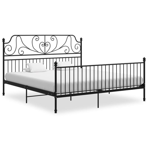 Schwarzes Bettgestell Melpomena 180x200cm (Metall)
