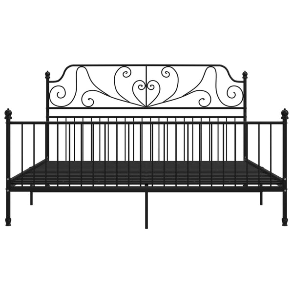 Schwarzes Bettgestell Melpomena 180x200cm (Metall)
