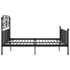 Schwarzes Bettgestell Melpomena 180x200cm (Metall)