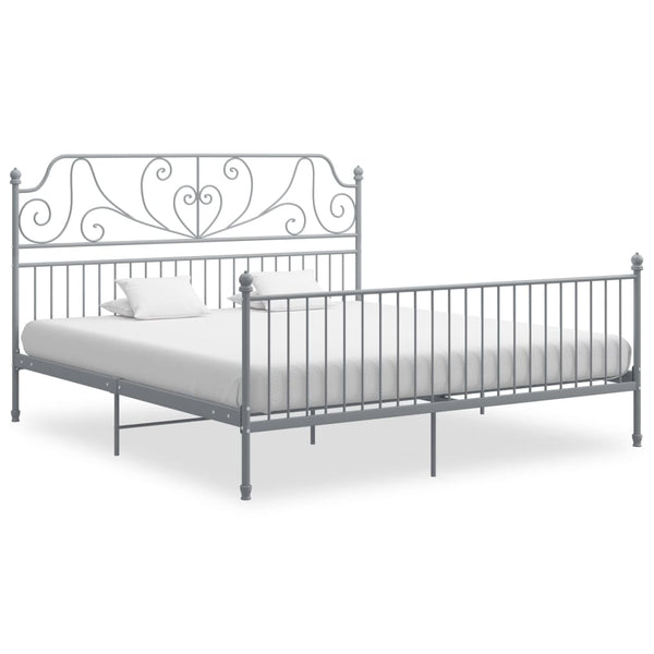 Graues Bettgestell Melpomena 180x200cm (Metall)