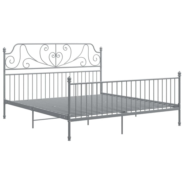 Graues Bettgestell Melpomena 180x200cm (Metall)