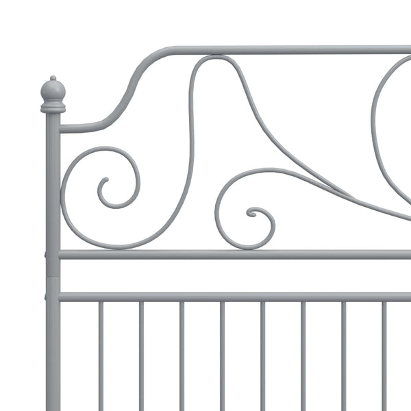 Graues Bettgestell Melpomena 180x200cm (Metall)