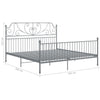 Graues Bettgestell Melpomena 180x200cm (Metall)