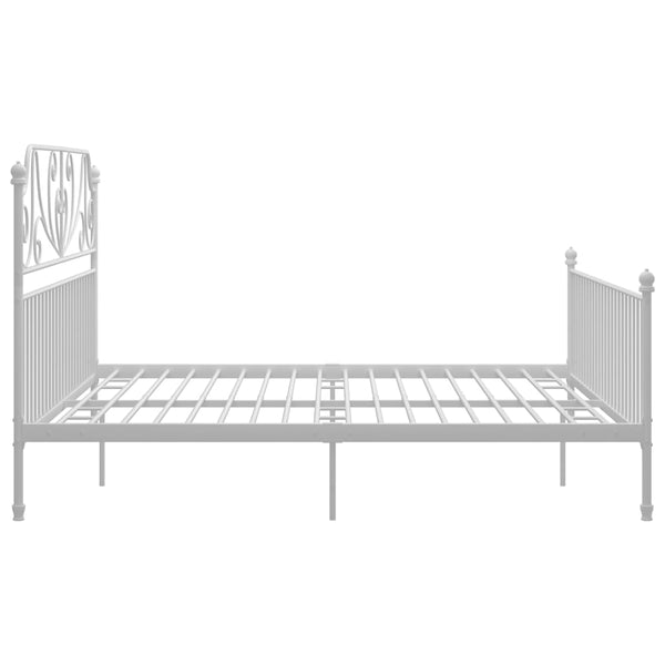 Weißes Bettgestell Melpomena 200x200cm (Metall)